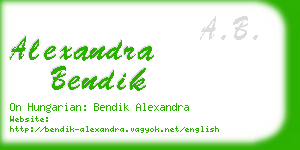 alexandra bendik business card